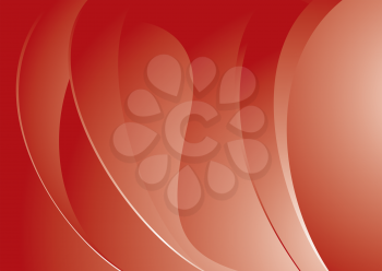 Royalty Free Clipart Image of a Red Flowing Background