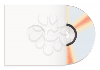 Royalty Free Clipart Image of a Compact Disc and Case