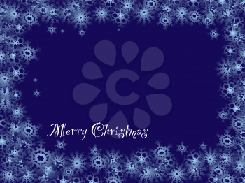 Royalty Free Clipart Image of a Royal Blue Christmas Greeting