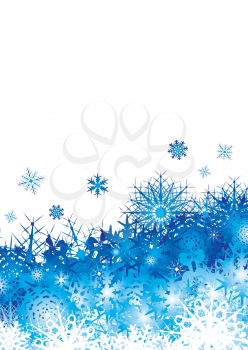 Royalty Free Clipart Image of a Snowflake Border