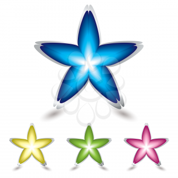 Royalty Free Clipart Image of Star Buttons