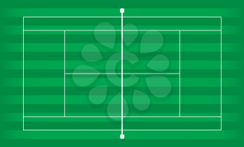 Royalty Free Clipart Image of a Tennis Court