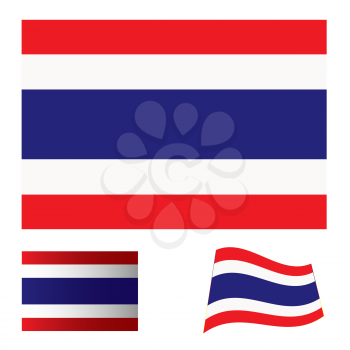 Royalty Free Clipart Image of a Thailand Flag