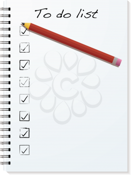Royalty Free Clipart Image of a To Do List