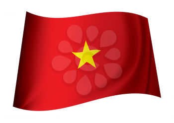 Royalty Free Clipart Image of a Vietnam Flag