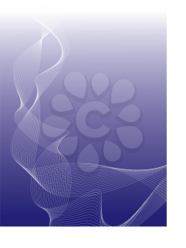 Royalty Free Clipart Image of a Purple Background With Flowing Shapes