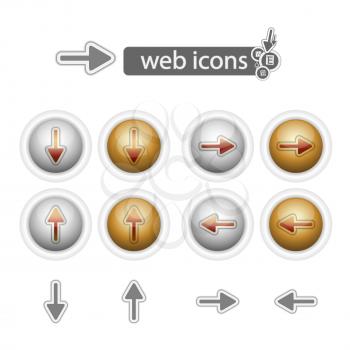 Royalty Free Clipart Image of Arrow Web Icons