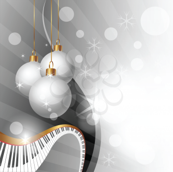 Royalty Free Clipart Image of a Musical Christmas Background