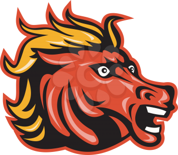 Royalty Free Clipart Image of an Angry Horse's Head