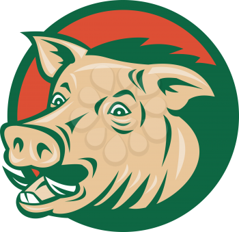 Royalty Free Clipart Image of a Wild Pig