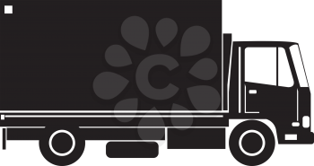 Royalty Free Clipart Image of a Moving Van