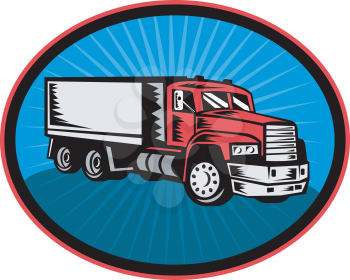 Royalty Free Clipart Image of a Large Truck