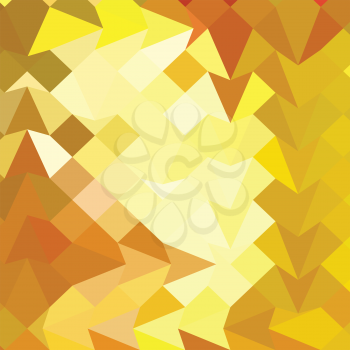 Low polygon style illustration of amber yellow abstract geometric background.