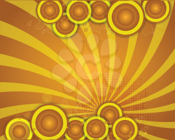 Royalty Free Clipart Image of an Orange Abstract Background