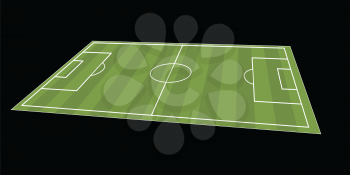 Royalty Free Clipart Image of a Soccer Pitch