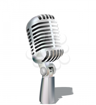 Royalty Free Clipart Image of a Retro Microphone