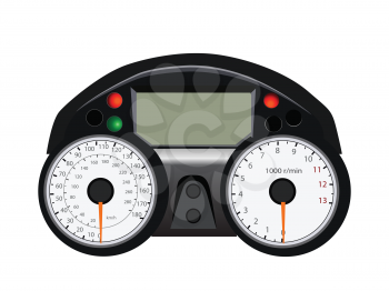 Royalty Free Clipart Image of a Motorcycle Dashboard 