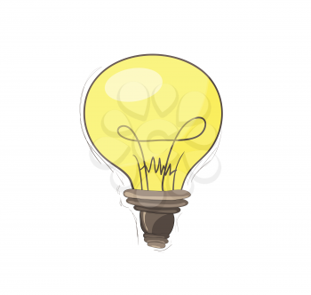 light bulb free-hand drawn