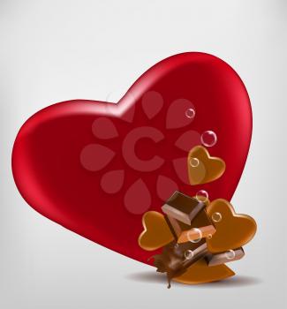 Chocolate Illustration with heart