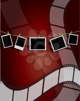 Photo Frames On Rope and film strip