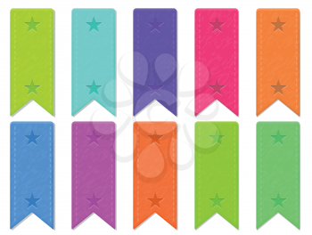  Bookmark Colorful Set Isolated on White Background

