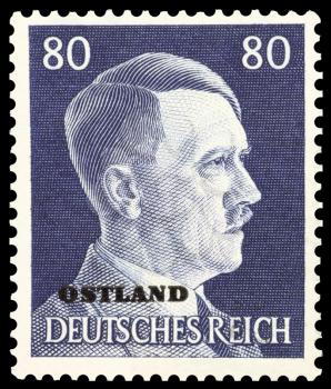 Royalty Free Photo of Adolf Hitler on a German Stamp