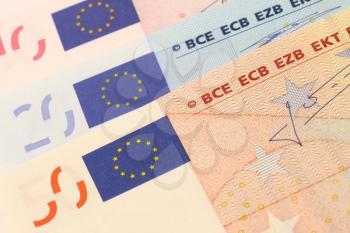Royalty Free Photo of Euro Banknotes Up Close