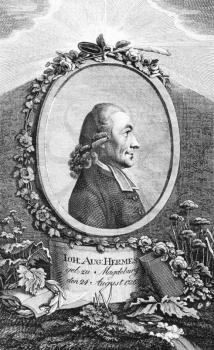 Royalty Free Photo of Johann August Ernesti (1707-1781) on engraving from the 1700s. German Rationalist theologian and philologist.