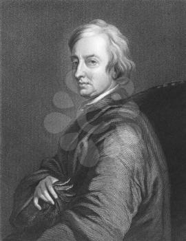 Royalty Free Photo of John Dryden (1631-1700) on engraving from the 1800s.
Influential English poet, literary critic, translator and playwright who dominated the literary scene