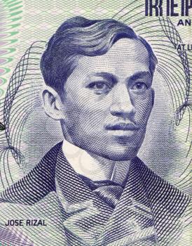 Royalty Free Photo of Jose Rizal  on 1 Piso 1969 Banknote from Philippines. 
Philippines national hero for his action during the Spanish colonial era.
