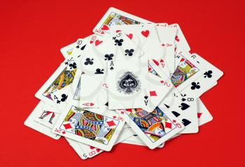 Royalty Free Photo of a Pile of Playing Cards