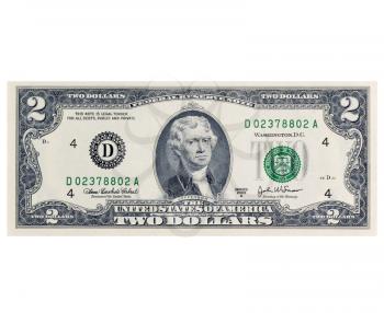 Royalty Free Photo of an American Two Dollar Bill