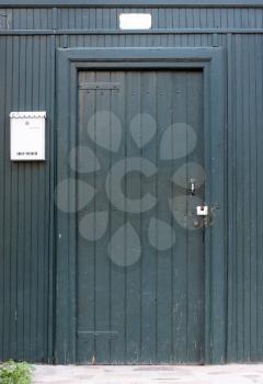 Royalty Free Photo of a Wooden Building and Door