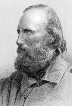 Giuseppe Garibaldi (1807-1882) on engraving from 1800s. Italian military and political figure. He is considered a national hero in Italy. Published in London by Virtue & Co.