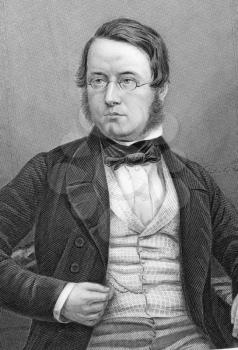 Lyon Playfair, 1st Baron Playfair (1818-1898) on engraving from 1800s. Scottish scientist and Liberal politician. Engraved by C.Cook after a picture by A.Claudet and published by W.Mackenzie.