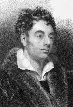 Robert Southey (1774-1843) on engraving from 1833. English poet of the Romantic school. Engraved by E.Finden after a painting by T.Phillips and published by J.Murray.