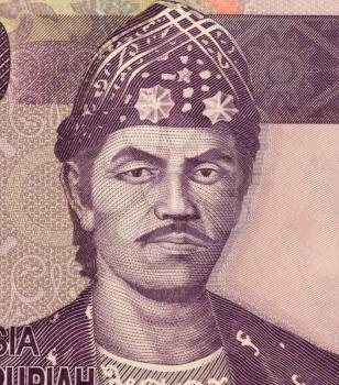 Sultan Mahmud Badaruddin II on 10000 Rupiah 2010 banknote from Indonesia. The last Sultan of Palembang.