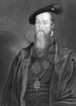 Thomas Seymour, 1st Baron Seymour of Sudeley (1508-1549) on engraving from 1838. English politician. Engraved by H.Robinson after a painting by Holbein and published by J.Tallis & Co.