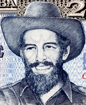 Camilo Cienfuegos (1932-1959) on 20 Pesos 2006 Banknote from Cuba. Cuban revolutionary.