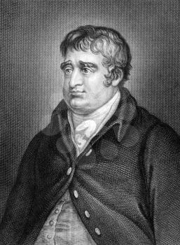 Charles James Fox (1749-1806) on engraving from 1859.  British Whig statesman. Engraved by unknown artist and published in Meyers Konversations-Lexikon, Germany,1859.