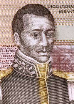 Francois Capois (1766-1806) on 50 Gourdes 2010 Banknote from Haiti. Haitian rebel slave.