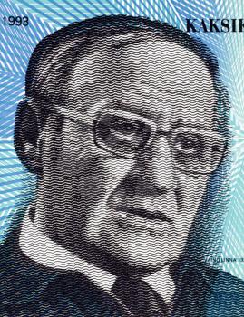 Vaino Linna (1920-1992) 20 Markkaa 1993 Banknote from Finland. One of the most influential Finnish authors of the 20th century.