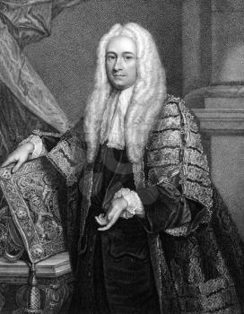 Philip Yorke, 1st Earl of Hardwicke (1690-1764) on engraving from 1832. English lawyer and politician. Engraved by W.T.Fry and published in ''Portraits of Illustrious Personages of Great Britain'',UK,