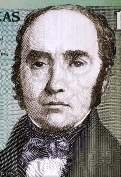 Simonas Daukantas (1793-1864) on 100 Litu 2007 Banknote from Lithuania. Lithuanian writer, ethnographer and historian.