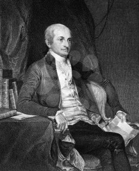 John Jay (1745-1829) on engraving from 1835. American statesman, Patriot, diplomat and first Chief Justice of the Supreme Court. Engraved by A.H.Durand and published in ''National Portrait Gallery of 