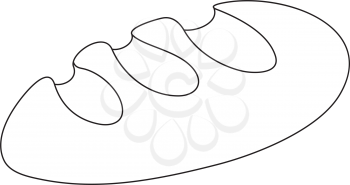 Royalty Free Clipart Image of a Loaf of French Bread