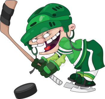 illustration of a boy hockey