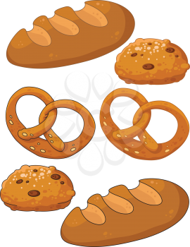 illustration of a bread products