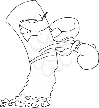illustration of a cigarette boxer outlined
