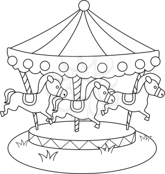 Royalty Free Clipart Image of a Carousel